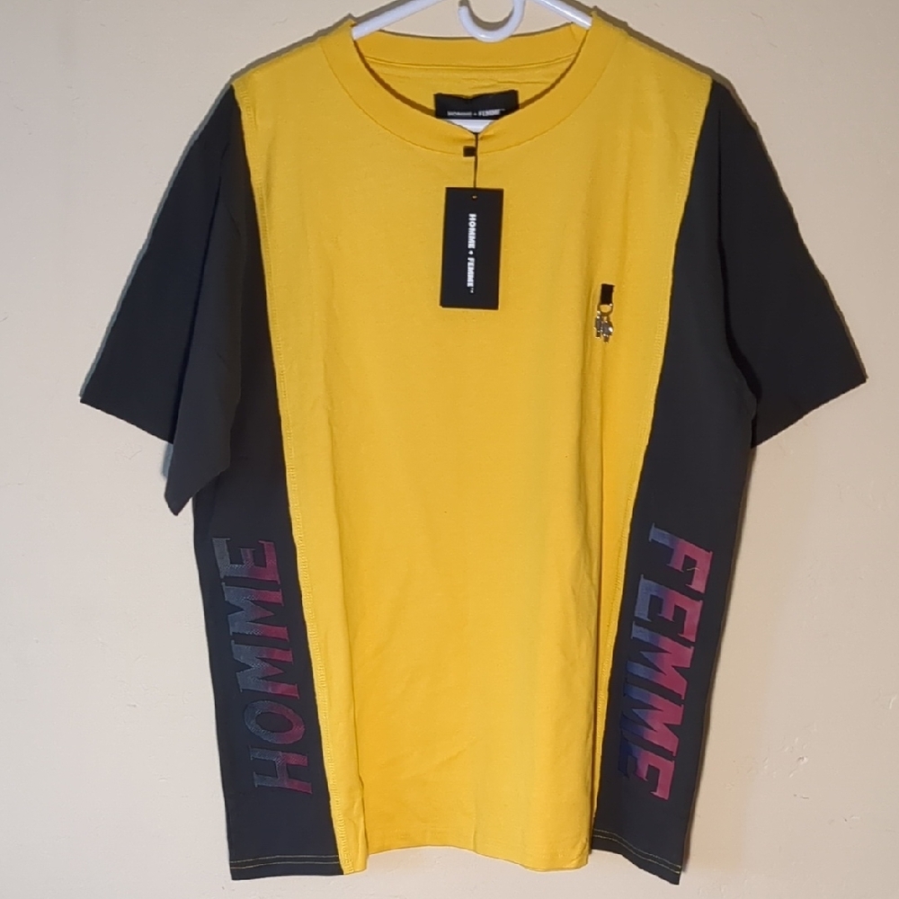 Yellow and Black Graphic T-Shirt